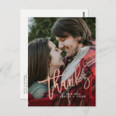 エレガントバラ金ゴールドありがとう ポストカード (正面/裏面)