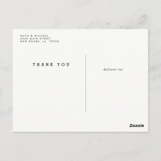 エレガントバラ金ゴールドありがとう ポストカード (裏面)