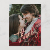 エレガントバラ金ゴールドありがとう ポストカード (正面)