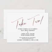 エレガントバラ金ゴールドが2回延期さ結婚れる 招待状 (正面/裏面)