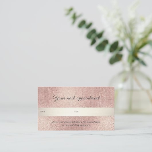 エレガントバラ金ゴールドきらめくプロフェッショナル 予約カード (スタンド正面)