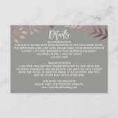 エレガントバラ金ゴールドとグレイ結婚ズ詳細カード エンクロージャーカード (正面)