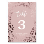 エレガントバラ金ゴールドとピ結婚ンクのテーブル番号 テーブルナンバー (裏面)