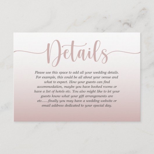 エレガントバラ金ゴールドと書結婚道詳細En エンクロージャーカード (正面)