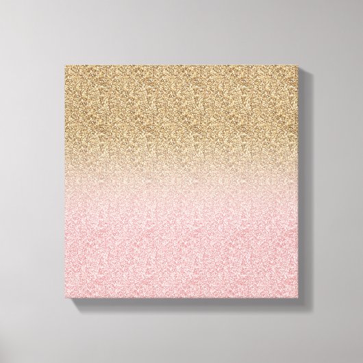 エレガントバラ金ゴールドと金ゴールドグリッターキラキラ写真 キャンバスプリント (正面)