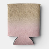 エレガントバラ金ゴールドと金ゴールドグリッターキラキラ写真 缶クーラー (正面)