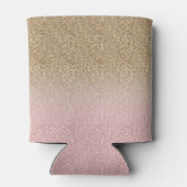 エレガントバラ金ゴールドと金ゴールドグリッターキラキラ写真 缶クーラー (裏面)