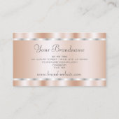 エレガントバラ金ゴールドと銀フレームプロフェッショナル 名刺 (裏面)