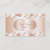 エレガントバラ金ゴールドと銀フレームプロフェッショナル 名刺 (正面)