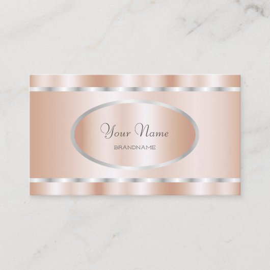 エレガントバラ金ゴールドと銀フレームプロフェッショナル 名刺 (正面)