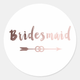 エレガントバラ金ゴールドのブリッ結婚ズメイド矢印のリング ラウンドシール