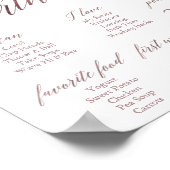 エレガントバラ金ゴールドの最初の誕生日マイルストーン記号 ポスター (角)