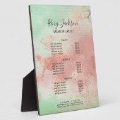 エレガントバラ金ゴールドの水彩化粧サービス フォトプラーク (側面)