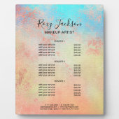 エレガントバラ金ゴールドの水彩化粧サービス フォトプラーク (正面)