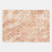 エレガントバラ金ゴールドアニマルプリントパターン ラッピングペーパーシート (正面3)