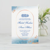 エレガントバラ金ゴールドイスラム結婚教徒 招待状 (スタンド正面)