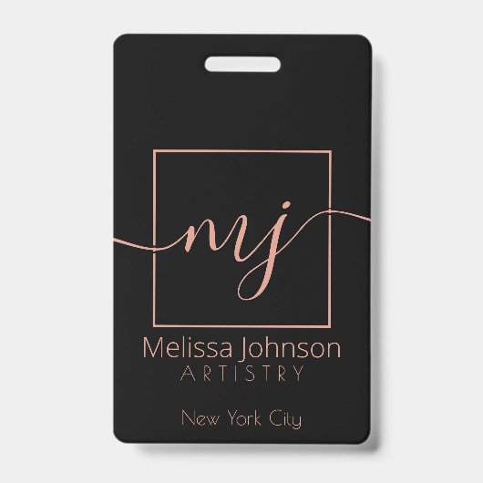 エレガントバラ金ゴールドオンブラック バッジ (表面)