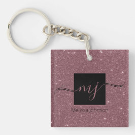 エレガントバラ金ゴールドオン黒キーチェーン キーホルダー