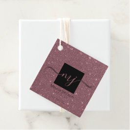 エレガントバラ金ゴールドオン黒メッセージカード フェイバータグ