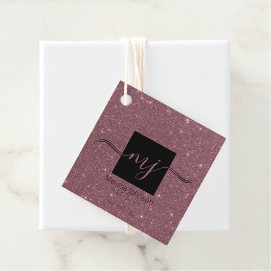 エレガントバラ金ゴールドオン黒メッセージカード フェイバータグ (インサイチュ)