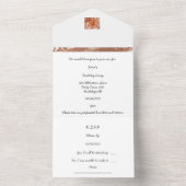 エレガントバラ金ゴールドオールインワン誕生日招待状 オールインワン招待状 (内側)