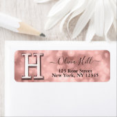 エレガントバラ金ゴールドカスタムモノグラム ラベル (インサイチュ)