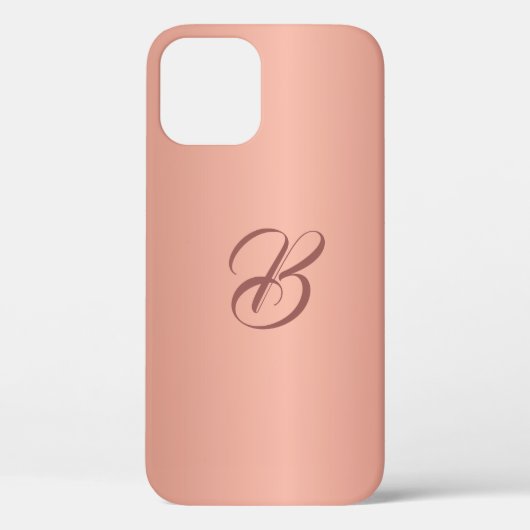 エレガントバラ金ゴールドカラーモノグラムのiPhoneケース Case-Mate iPhoneケース (裏面)