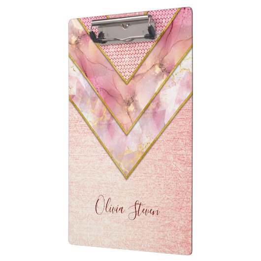 エレガントバラ金ゴールドガーリー幾何教本 クリップボード (左)