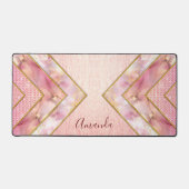 エレガントバラ金ゴールドガーリー幾何教本 デスクマット (正面)