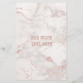 エレガントバラ金ゴールドクレフ、 音符記号イベントオン大理石 チラシ (裏面)