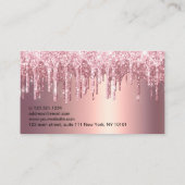 エレガントバラ金ゴールドグリッターが点滅する 名刺 (裏面)