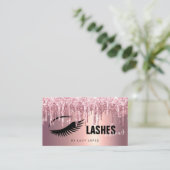 エレガントバラ金ゴールドグリッターが点滅する 名刺 (スタンド正面)