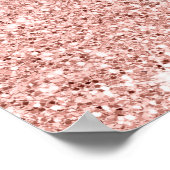 エレガントバラ金ゴールドグリッターの結婚歓迎 ポスター (角)