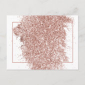 エレガントバラ金ゴールドグリッターキンセアニェラパーティー写真 インビテーションポストカード (裏面)