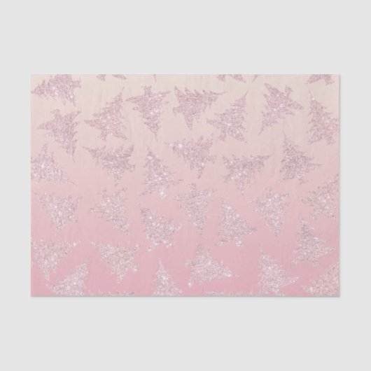 エレガントバラ金ゴールドグリッタークリスマスツリーパターン 薄葉紙 (正面)