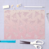 エレガントバラ金ゴールドグリッタークリスマスツリーパターン 薄葉紙 (クラフト)