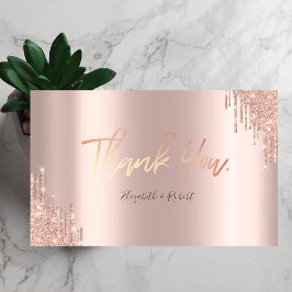 エレガントバラ金ゴールドグリッターサンキューカード サンキューカード