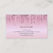 エレガントバラ金ゴールドグリッターシザースタイリストsqu 名刺 (裏面)