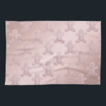 エレガントバラ金ゴールドグリッタージンジャーブレッドマンパターン キッチンタオル<br><div class="desc">クリスマスジンジャーブレッドマンパターフェイクンのバラ金ゴールドグリッター</div>