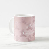 エレガントバラ金ゴールドグリッタージンジャーブレッドマンパターン コーヒーマグカップ (正面左)