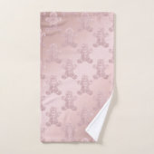 エレガントバラ金ゴールドグリッタージンジャーブレッドマンパターン バスタオルセット (ハンドタオル)