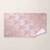 エレガントバラ金ゴールドグリッタージンジャーブレッドマンパターン バスタオルセット (ハンドタオル)