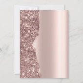 エレガントバラ金ゴールドグリッタースクリプトブライダルシャワー 招待状 (裏面)