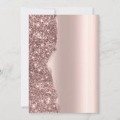 エレガントバラ金ゴールドグリッタースクリプト婚約 招待状 (裏面)