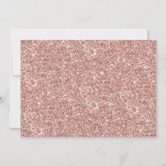 エレガントバラ金ゴールドグリッタータイポグラフィ70誕生日 招待状 (裏面)