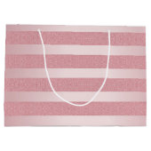 エレガントバラ金ゴールドグリッターテンプレートトレンディーモダン ラージペーパーバッグ (裏面)