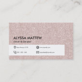 エレガントバラ金ゴールドグリッタートレンディーパーソナライズされた 名刺 (裏面)