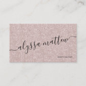 エレガントバラ金ゴールドグリッタートレンディーパーソナライズされた 名刺 (正面)