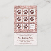 エレガントバラ金ゴールドグリッタードッググルーミングロイヤリティ 名刺 (正面)