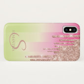 エレガントバラ金ゴールドグリッタードライグラデーションプ Case-Mate iPhoneケース (裏面(横))